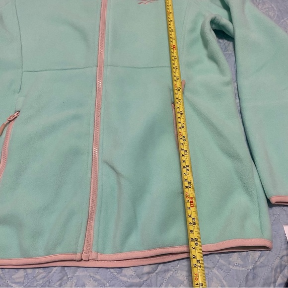 Reebok Womens Mint Fleece  Outerwear Fleece Jacket Coat Size Large - Picture 7 of 9